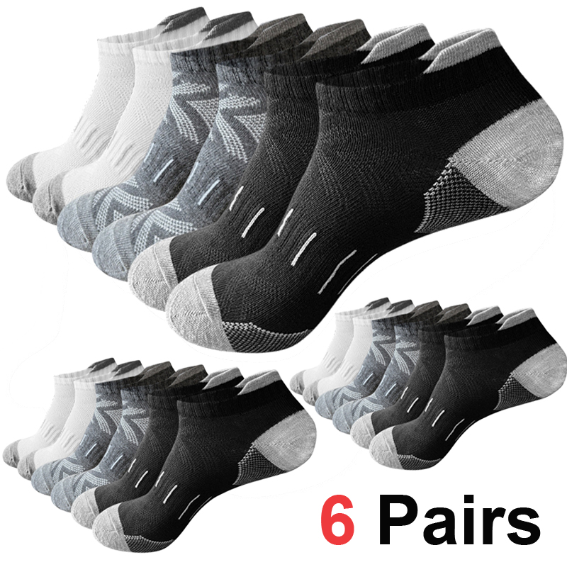 Athletic Sock Cushion - 6/12 ペア メンズ アロー プリント アンクル