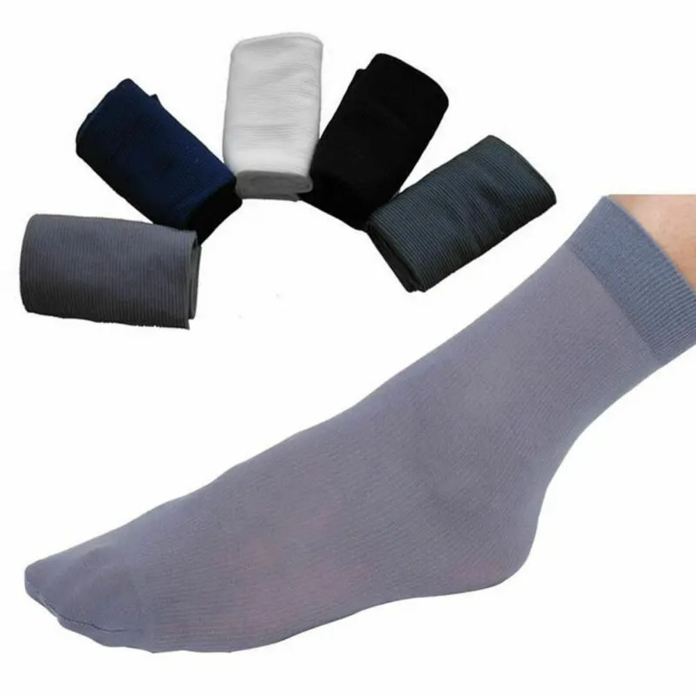 メンズ通気性ソックス,超薄型ソックス,ソリッド,ビジネス,足 - Silk Sock Bamboo のレビューと価格