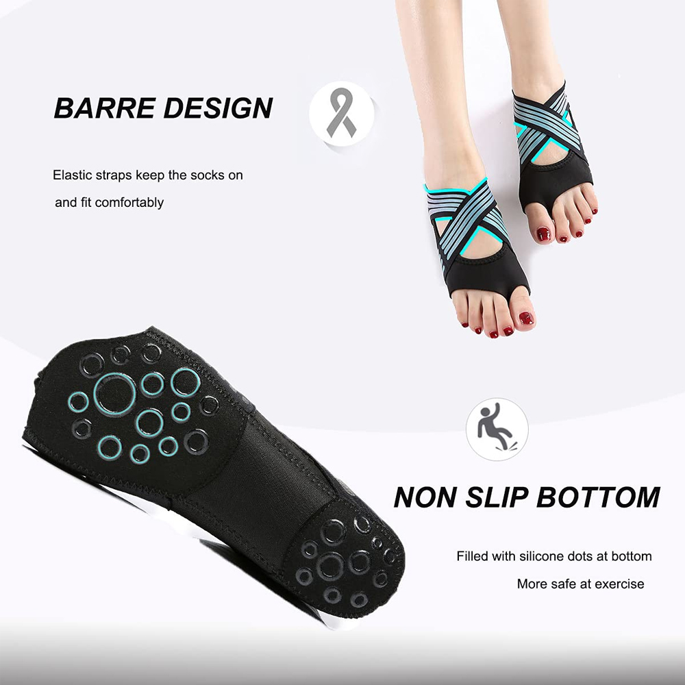 女性用ノンスリップトゥレスグリップソックス（1足）ピラティス - Grip Sock Yoga のレビューと価格