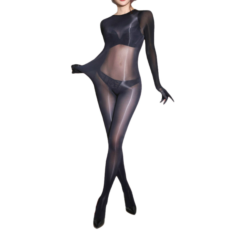 女性用セクシーなジャンプスーツストッキング、5Dオイルシャイ - Tights Pantyhose Sheer のレビューと価格