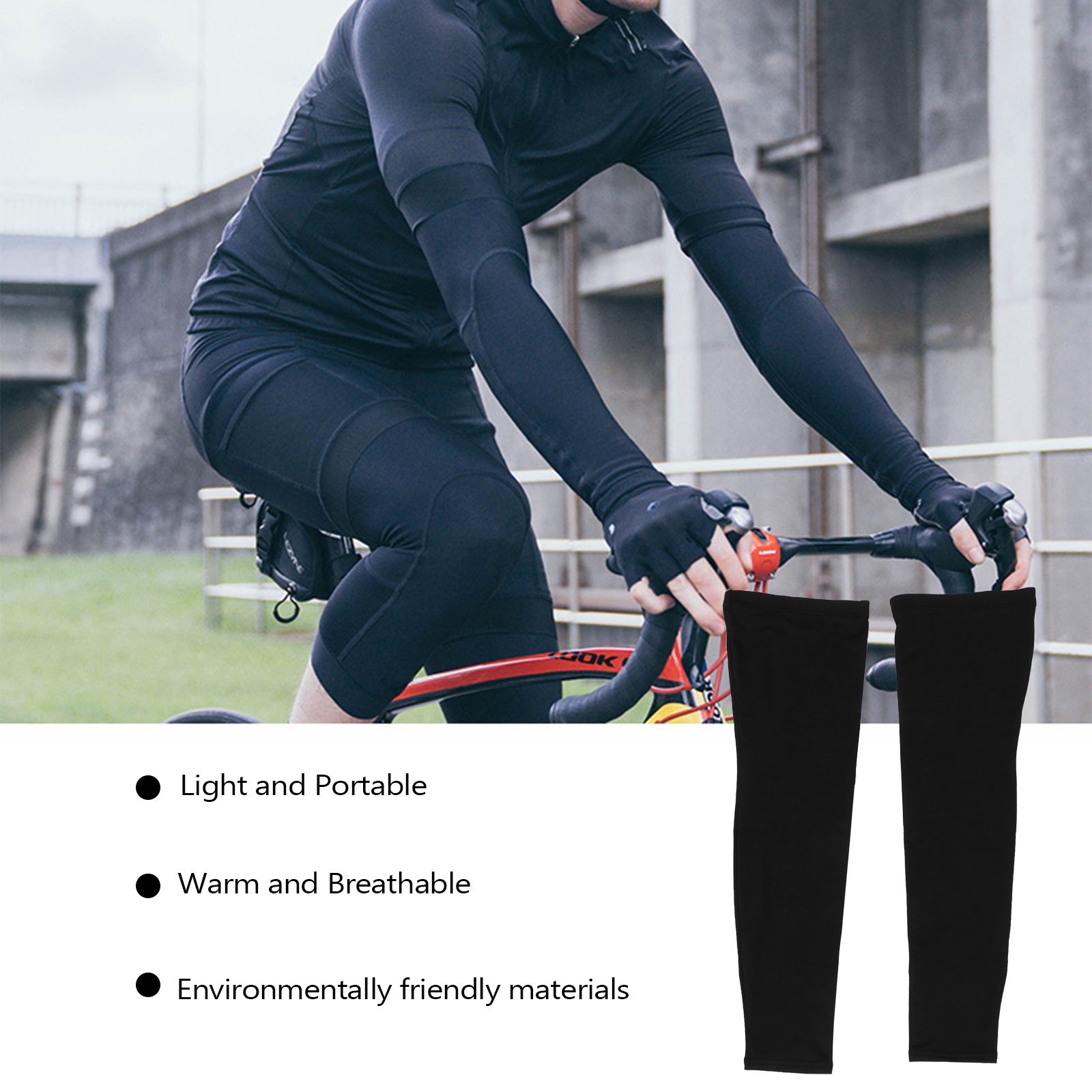 秋冬用サイクリングレッグスリーブ 1組 保温フリース 防風  - Compression Sleeve Calf のレビューと価格