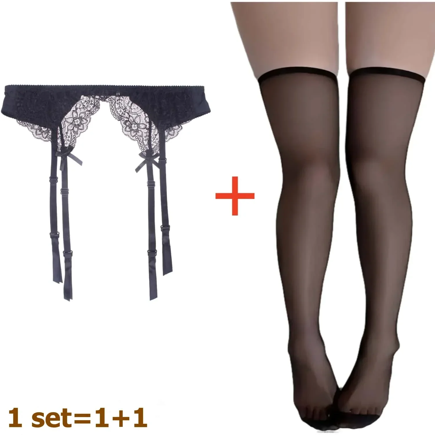 2 個の女性用サスペンダーレースストッキングとガーターベルト - Tights Pantyhose Sheer のレビューと価格